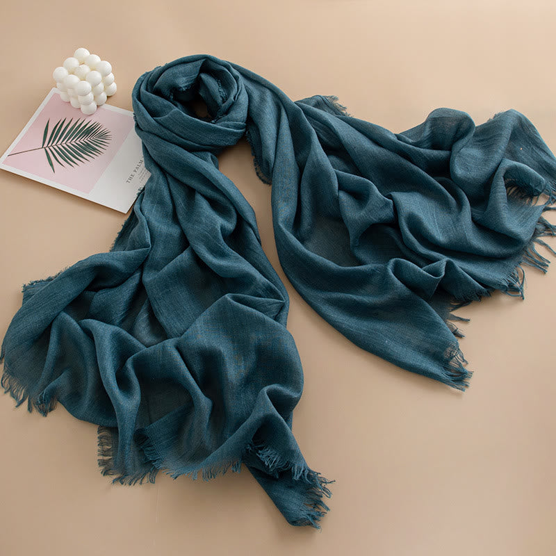 Écharpe à franges multicolore, douce comme un nuage, légère, respirante et polyvalente pour femme - Style n° 4 - image 3