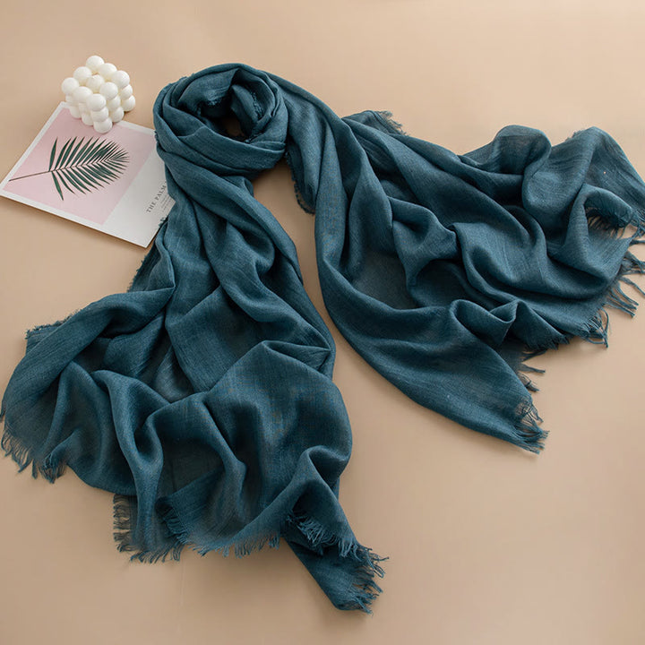 Écharpe à franges multicolore, douce comme un nuage, légère, respirante et polyvalente pour femme - Style n° 4 - image 3