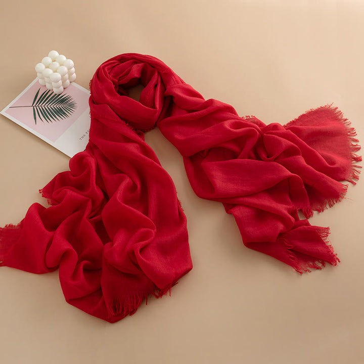 Écharpe à franges multicolore, douce comme un nuage, légère, respirante et polyvalente pour femme - Style n° 22 - image 21