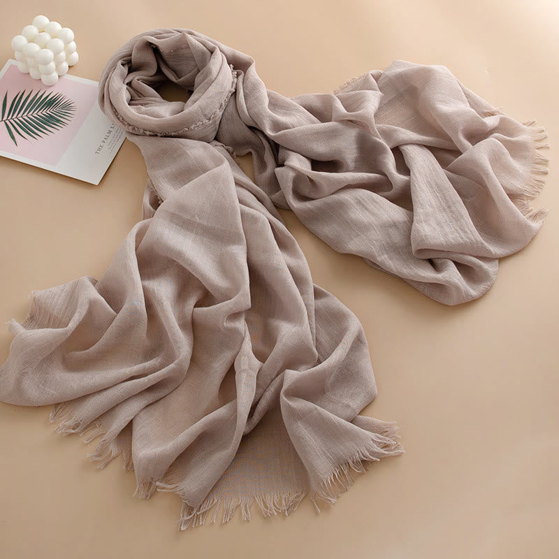 Écharpe à franges multicolore, douce comme un nuage, légère, respirante et polyvalente pour femme - Style n° 8 - image 7