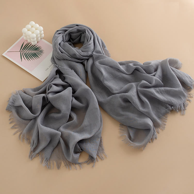 Écharpe à franges multicolore, douce comme un nuage, légère, respirante et polyvalente pour femme - Style n° 20 - image 19