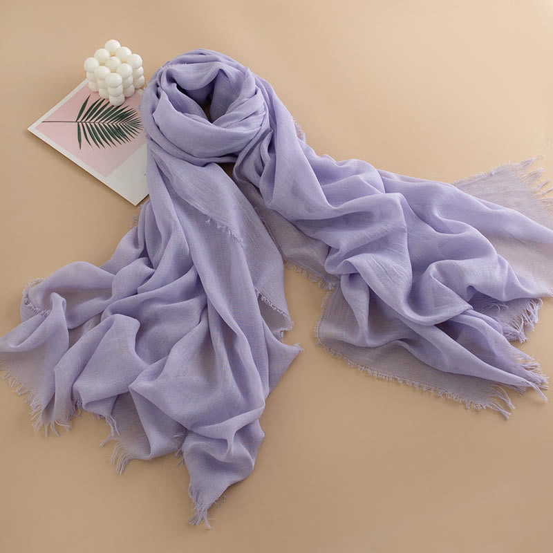 Écharpe à franges multicolore, douce comme un nuage, légère, respirante et polyvalente pour femme - Style n° 17 - image 16