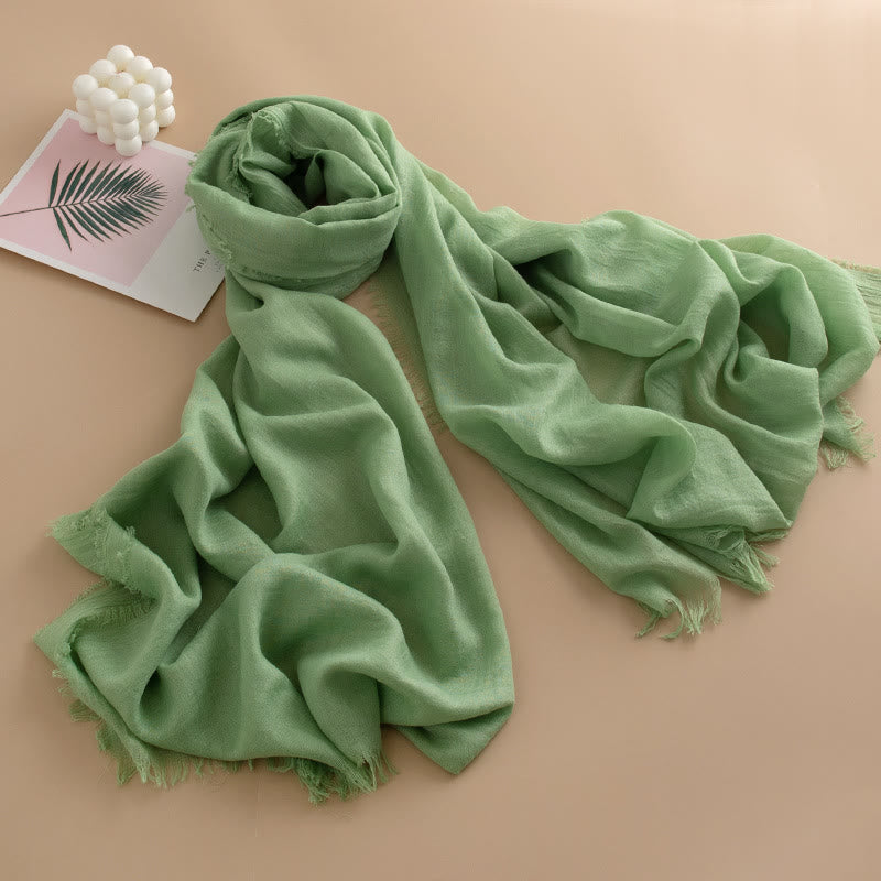 Écharpe à franges multicolore, douce comme un nuage, légère, respirante et polyvalente pour femme - Style n° 12 - image 11