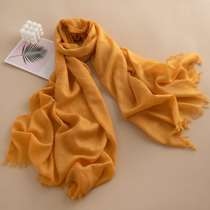 Écharpe à franges multicolore, douce comme un nuage, légère, respirante et polyvalente pour femme - Style n° 2 - image 1