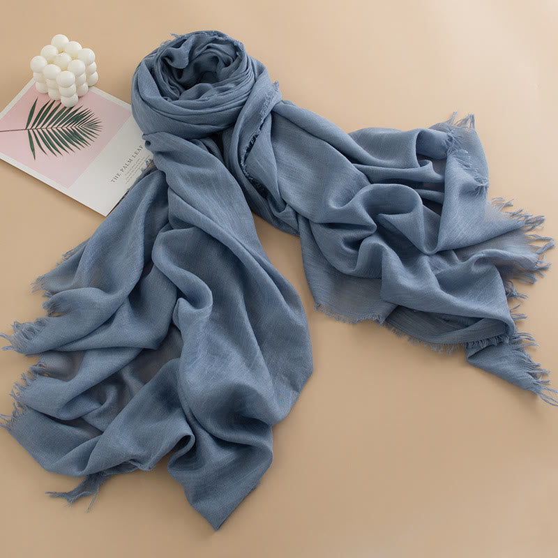 Écharpe à franges multicolore, douce comme un nuage, légère, respirante et polyvalente pour femme - Style n° 28 - image 27