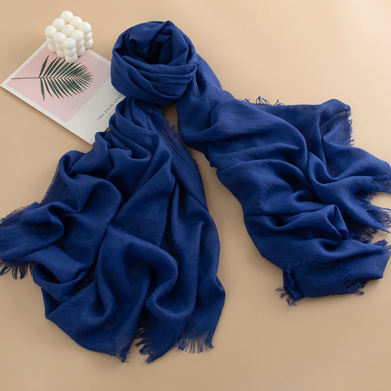 Écharpe à franges multicolore, douce comme un nuage, légère, respirante et polyvalente pour femme - Style n° 29 - image 28