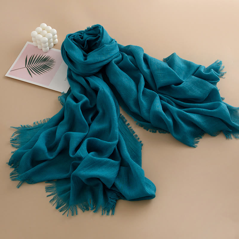 Écharpe à franges multicolore, douce comme un nuage, légère, respirante et polyvalente pour femme - Style n° 13 - image 12
