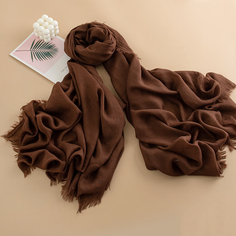 Écharpe à franges multicolore, douce comme un nuage, légère, respirante et polyvalente pour femme - Style n° 25 - image 24