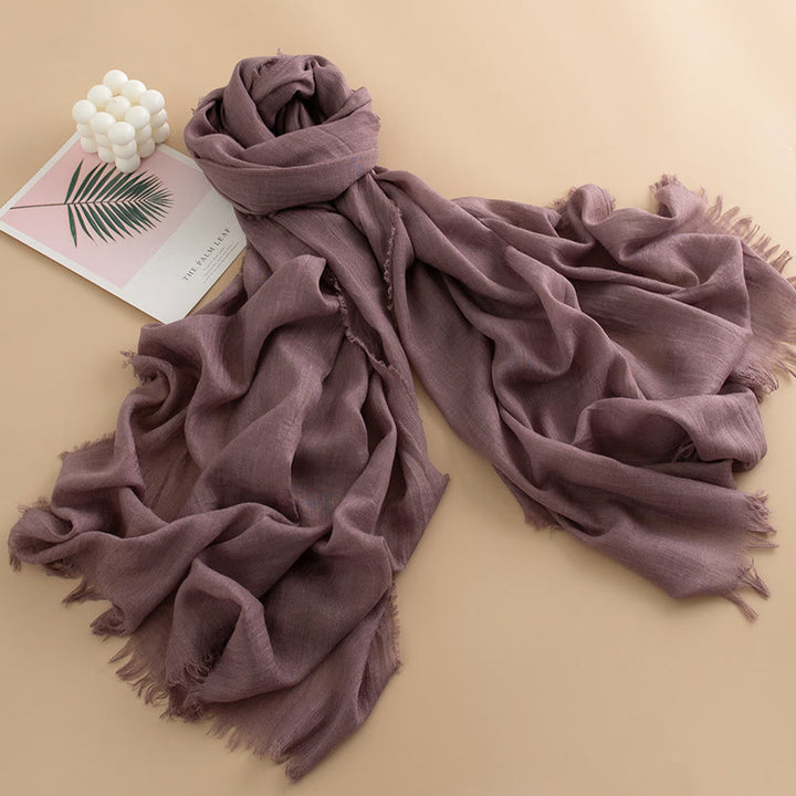 Écharpe à franges multicolore, douce comme un nuage, légère, respirante et polyvalente pour femme - Style n° 27 - image 26