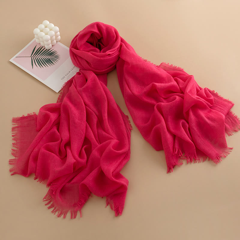 Écharpe à franges multicolore, douce comme un nuage, légère, respirante et polyvalente pour femme - Style n° 21 - image 20