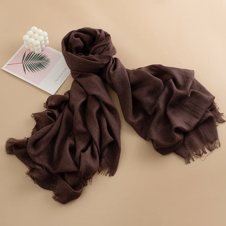 Écharpe à franges multicolore, douce comme un nuage, légère, respirante et polyvalente pour femme - Style n° 26 - image 25