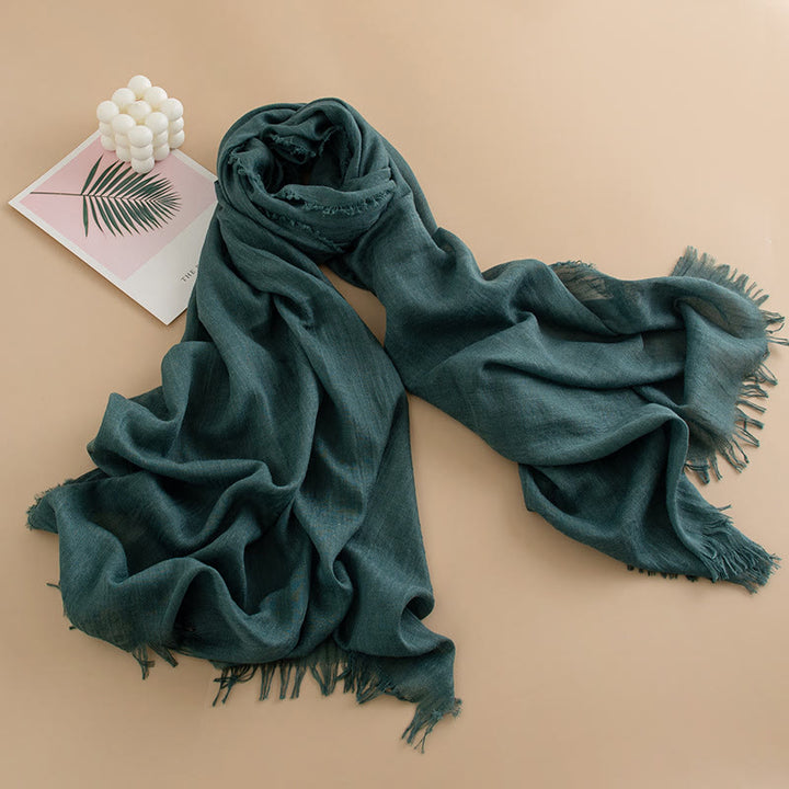 Écharpe à franges multicolore, douce comme un nuage, légère, respirante et polyvalente pour femme - Style n° 19 - image 18