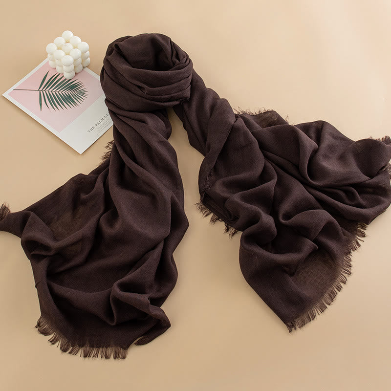 Écharpe à franges multicolore, douce comme un nuage, légère, respirante et polyvalente pour femme - Style n° 32 - image 31