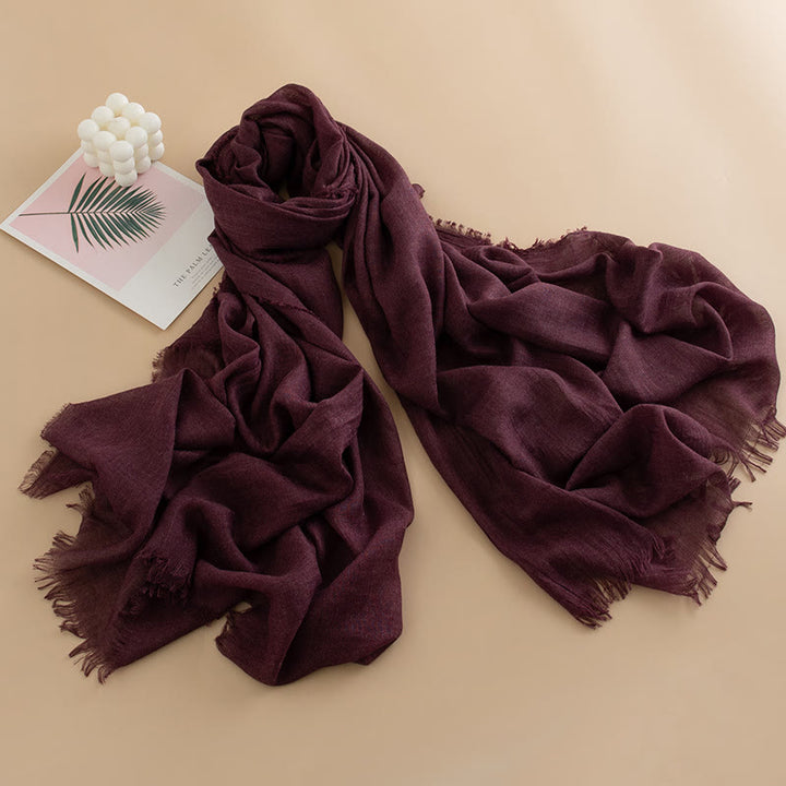 Écharpe à franges multicolore, douce comme un nuage, légère, respirante et polyvalente pour femme - Style n° 30 - image 29