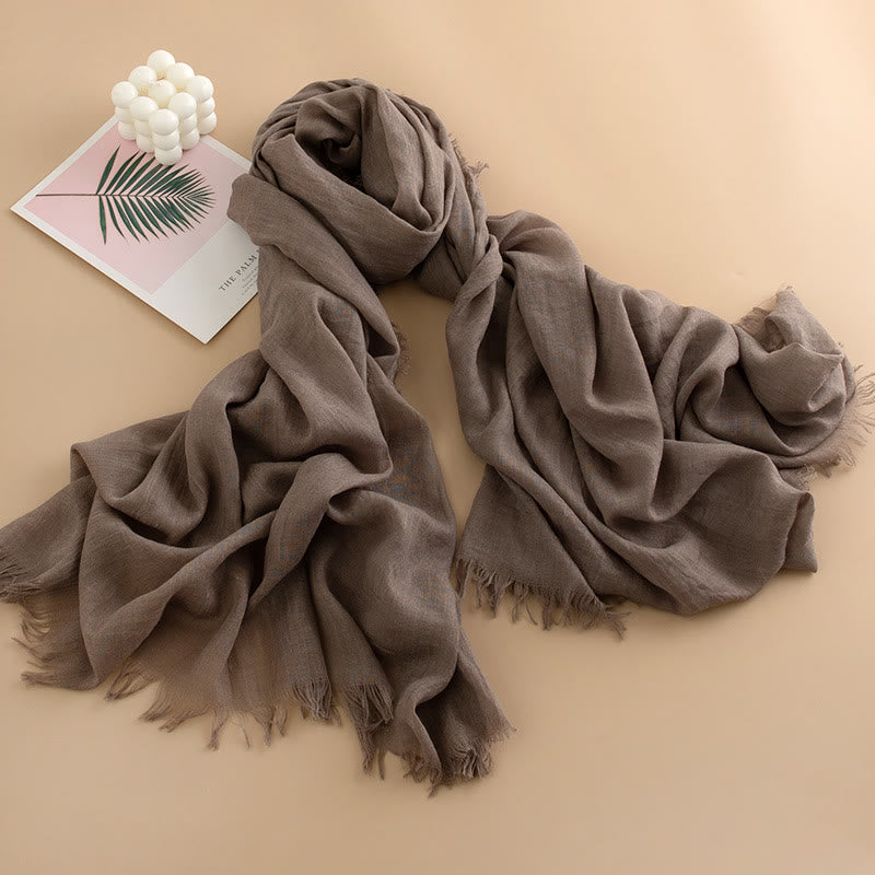Écharpe à franges multicolore, douce comme un nuage, légère, respirante et polyvalente pour femme - Style n° 24 - image 23