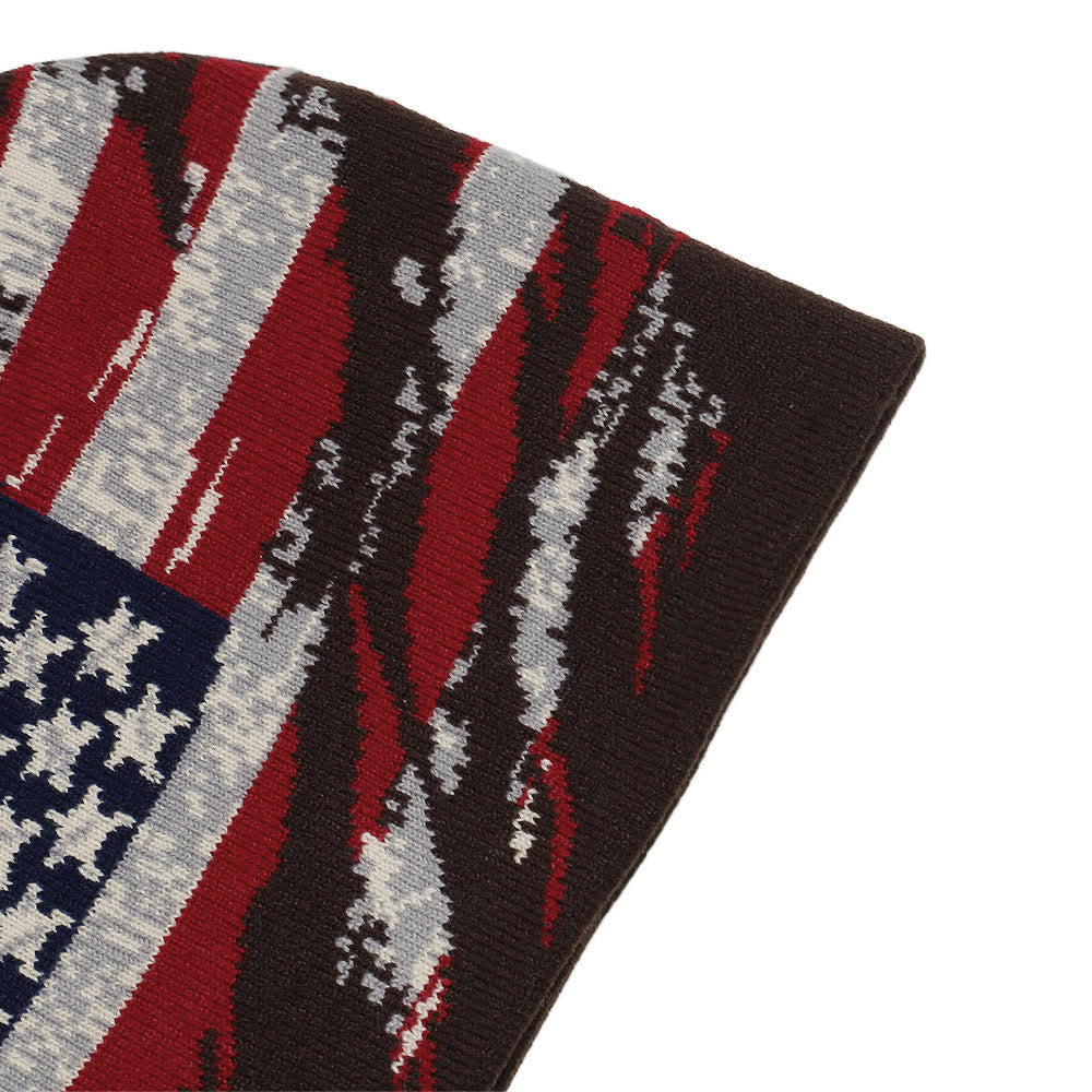 Bonnet tricoté multicolore à motif drapeau américain vieilli pour homme - image 9