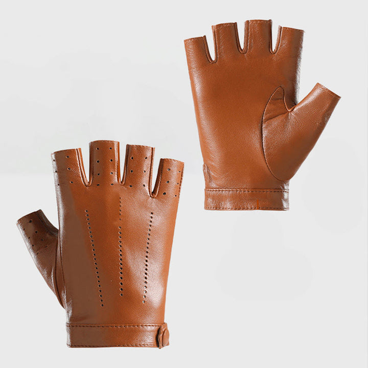 Gants de cyclisme demi-doigts pour femmes, en cuir respirant et protecteur, pour femmes. - image 2