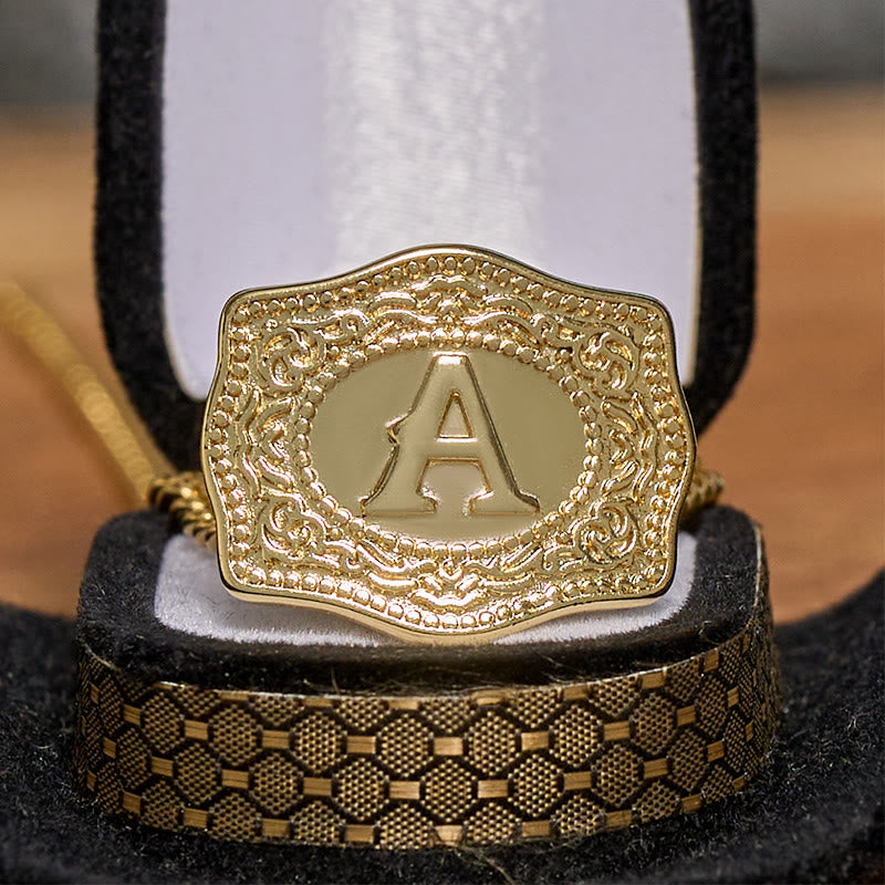 Ensemble collier et boucle de ceinture dorés avec initiale et couteau caché à faire soi-même - image 4