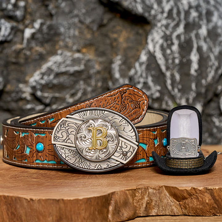 Ensemble collier et boucle de ceinture argentée avec initiale et couteau caché à faire soi-même - image 0