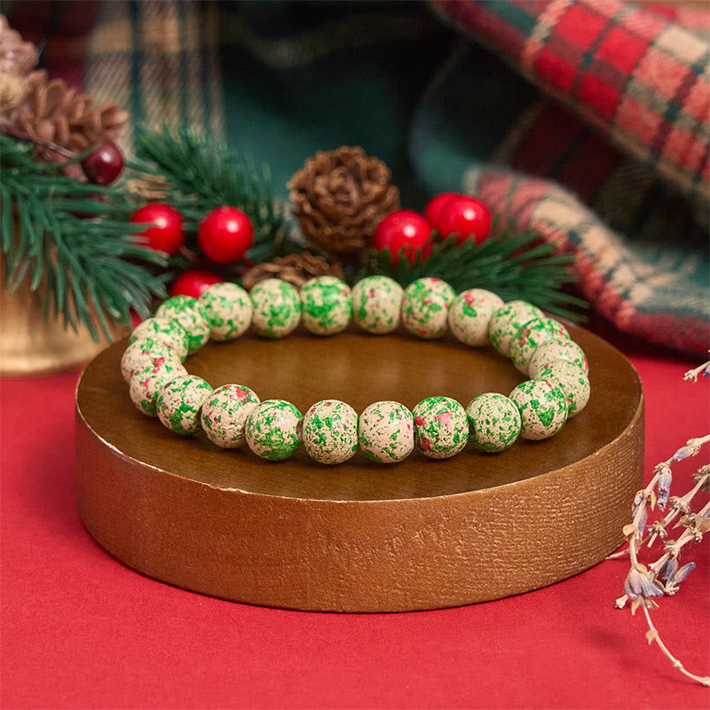 Ensemble de 6 bracelets pendentifs de Noël en perles vertes - image 6