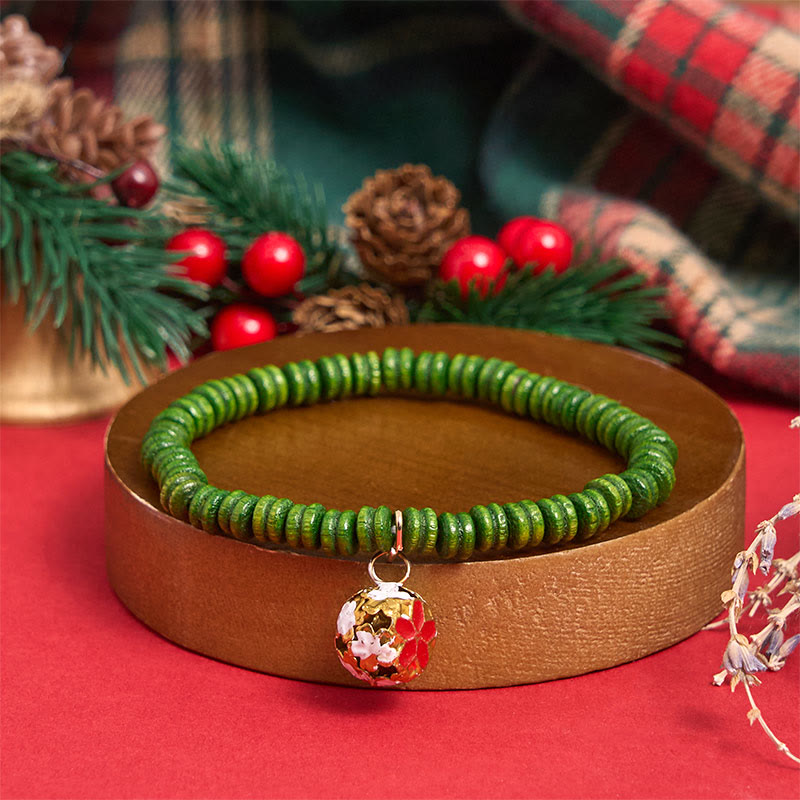 Ensemble de 6 bracelets pendentifs de Noël en perles vertes - image 7