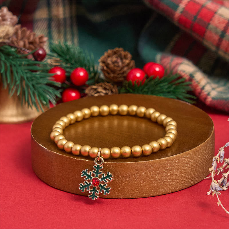 Ensemble de 6 bracelets pendentifs de Noël en perles vertes - image 9