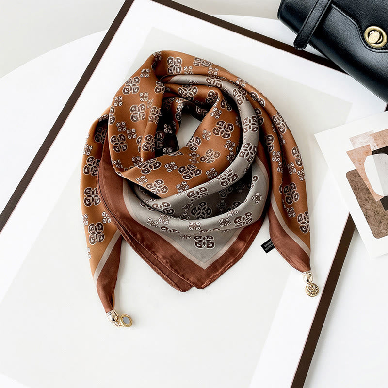 Écharpe carrée légère élégante à imprimé rétro pour femme - Style n° 8 - image 7