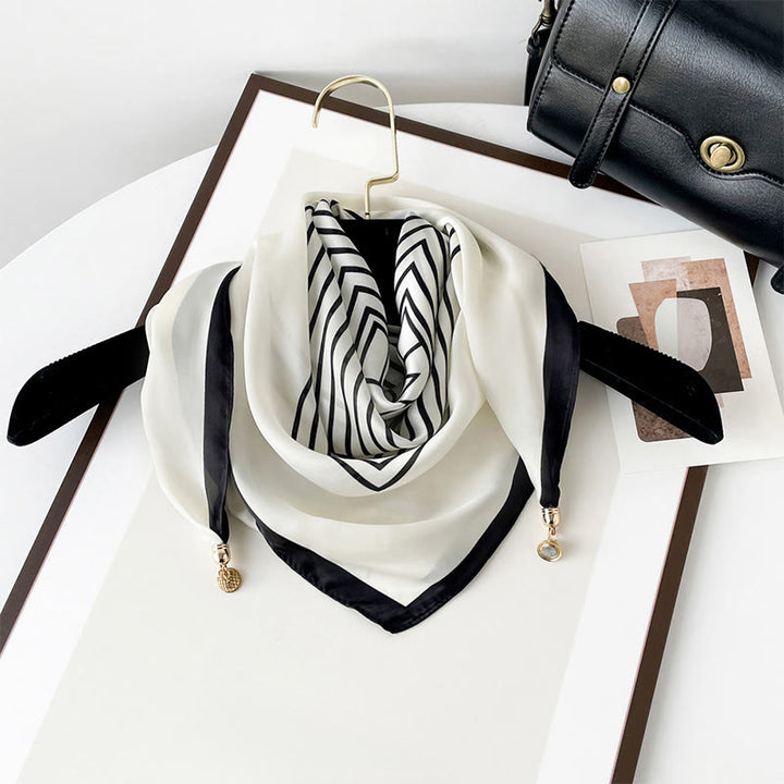 Écharpe carrée légère élégante à imprimé rétro pour femme - Style n° 7 - image 6