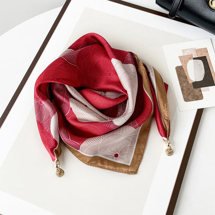 Écharpe carrée légère élégante à imprimé rétro pour femme - Style n° 4 - image 3