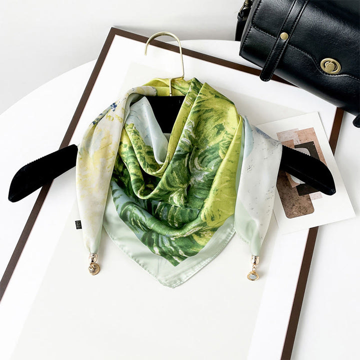 Écharpe carrée légère élégante à imprimé rétro pour femme - Style n° 3 - image 2