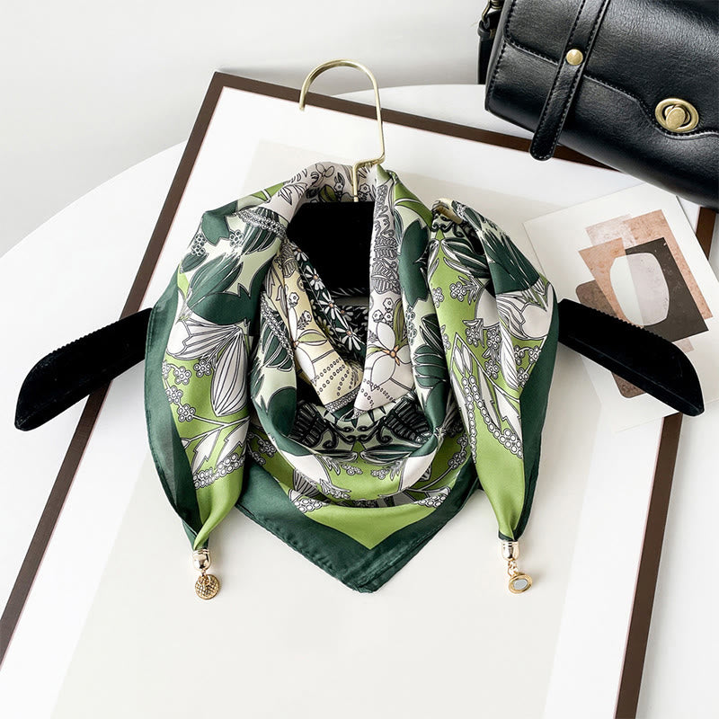 Écharpe carrée légère élégante à imprimé rétro pour femme - Style n° 11 - image 10