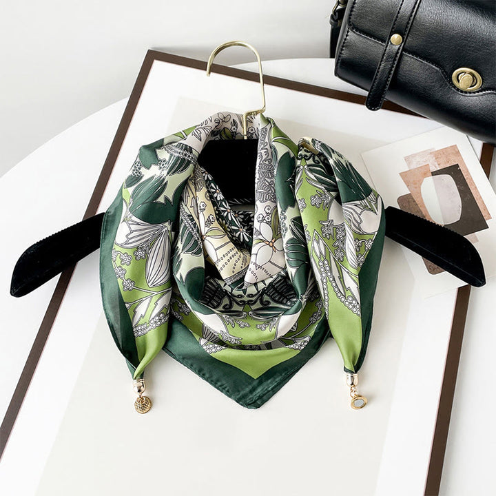 Écharpe carrée légère élégante à imprimé rétro pour femme - Style n° 11 - image 10