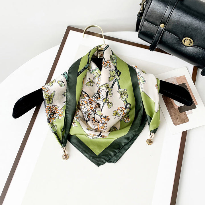 Écharpe carrée légère élégante à imprimé rétro pour femme - Style n° 20 - image 19