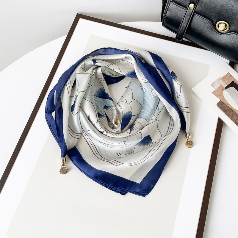 Écharpe carrée légère élégante à imprimé rétro pour femme - Style n° 19 - image 18