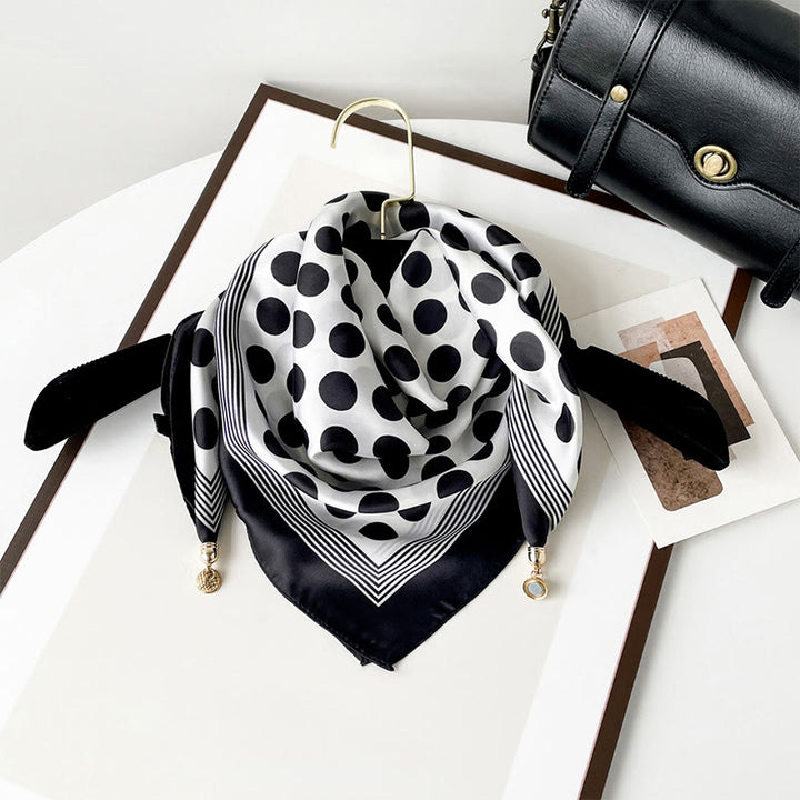 Écharpe carrée légère élégante à imprimé rétro pour femme - Style n° 10 - image 9