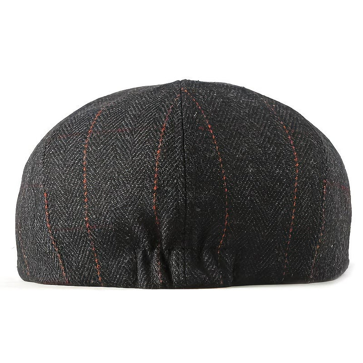 Chapeau de béret gavroche rétro élégant à motif à chevrons pour hommes - image 3