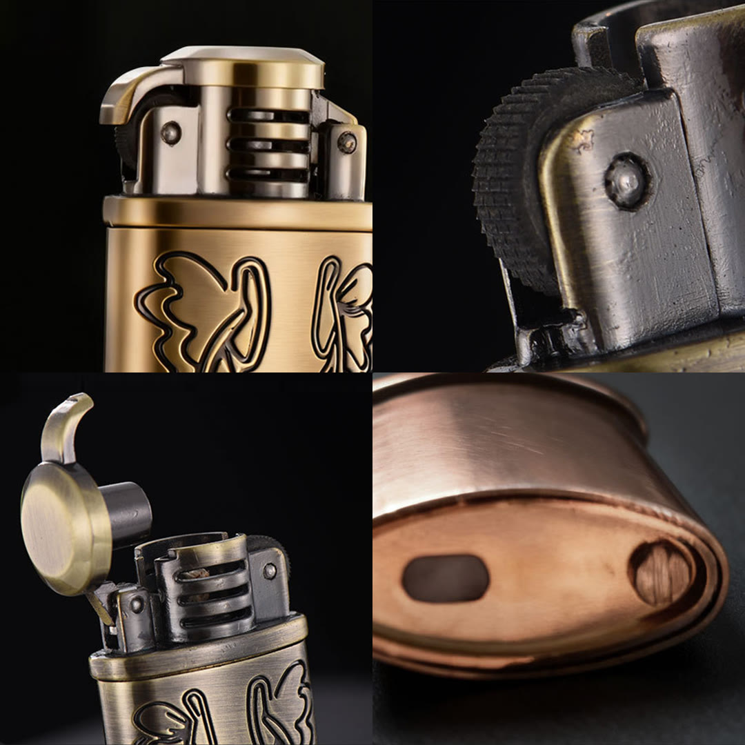 Briquet à pétrole rechargeable en forme de botte de cowboy en bronze - image 3