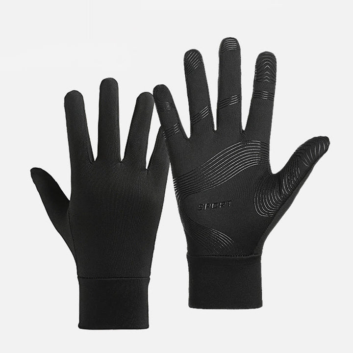 Gants de sport pour hommes, antidérapants, chauds et élastiques, pour l'hiver - Noir - XL - image 0
