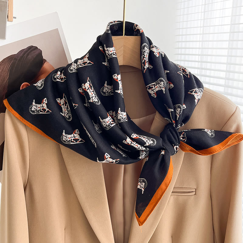 Écharpe carrée fine imprimée et multi-styles pour femme - Style n° 23 - image 22