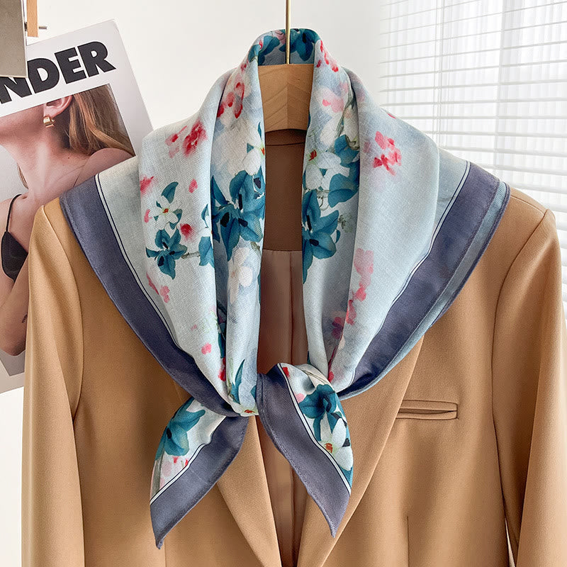 Écharpe carrée fine imprimée et multi-styles pour femme - Style n° 36 - image 35