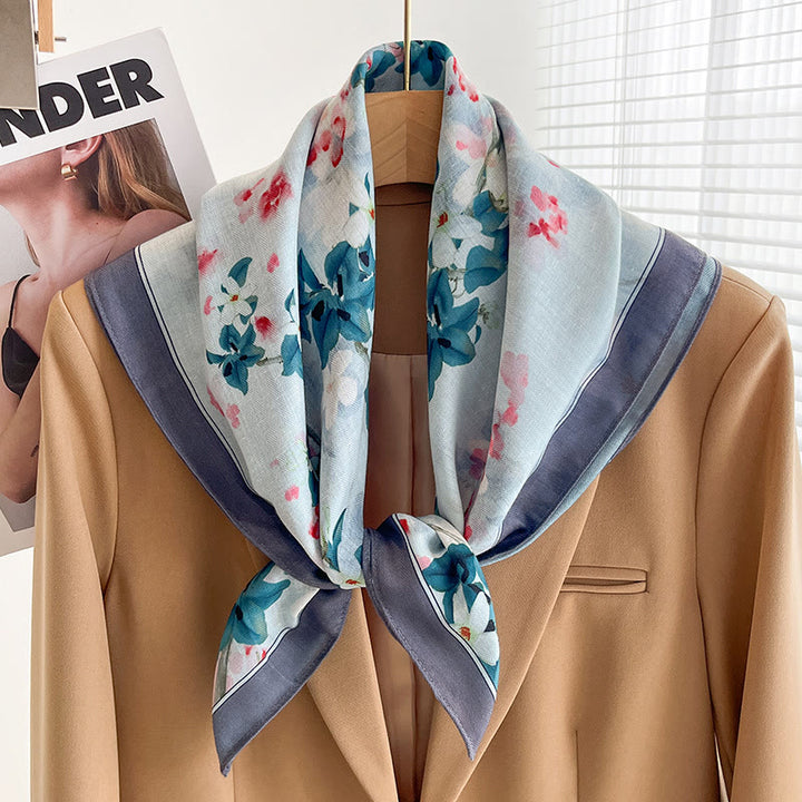 Écharpe carrée fine imprimée et multi-styles pour femme - Style n° 36 - image 35