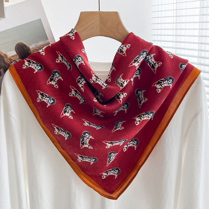 Écharpe carrée fine imprimée et multi-styles pour femme - Style n° 25 - image 24