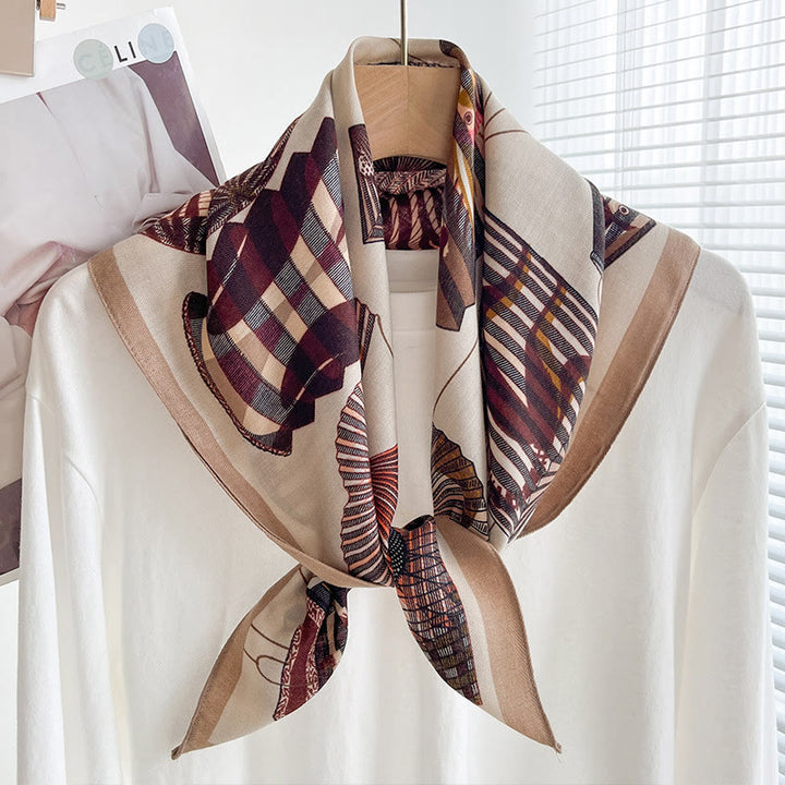 Écharpe carrée fine imprimée et multi-styles pour femme - Style n° 40 - image 39