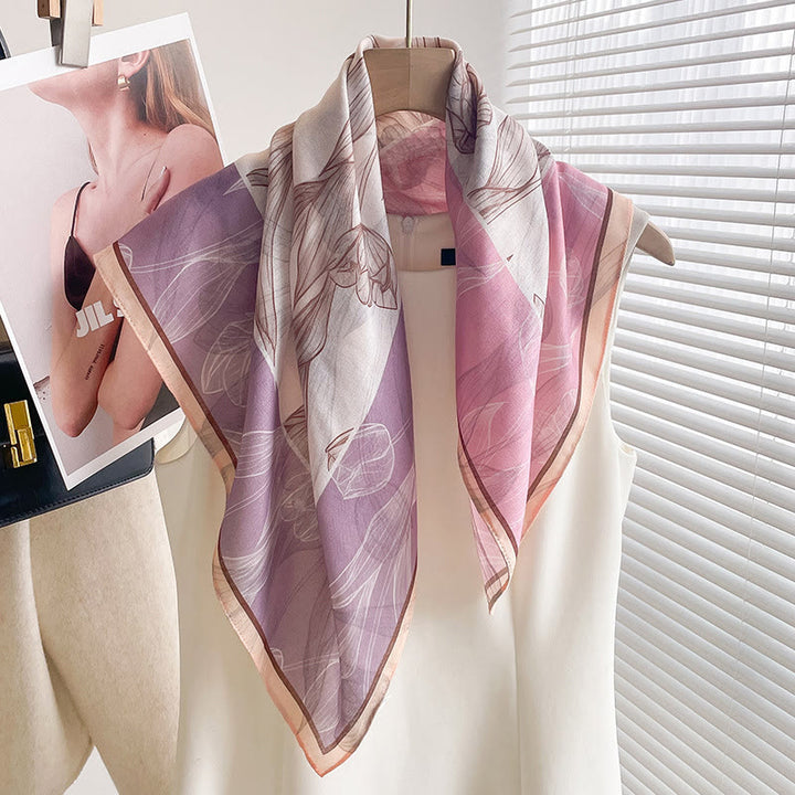 Écharpe carrée fine imprimée et multi-styles pour femme - Style n° 15 - image 14