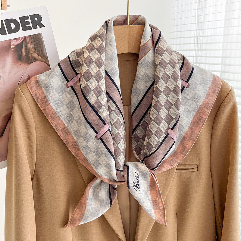 Écharpe carrée fine imprimée et multi-styles pour femme - Style n° 44 - image 43