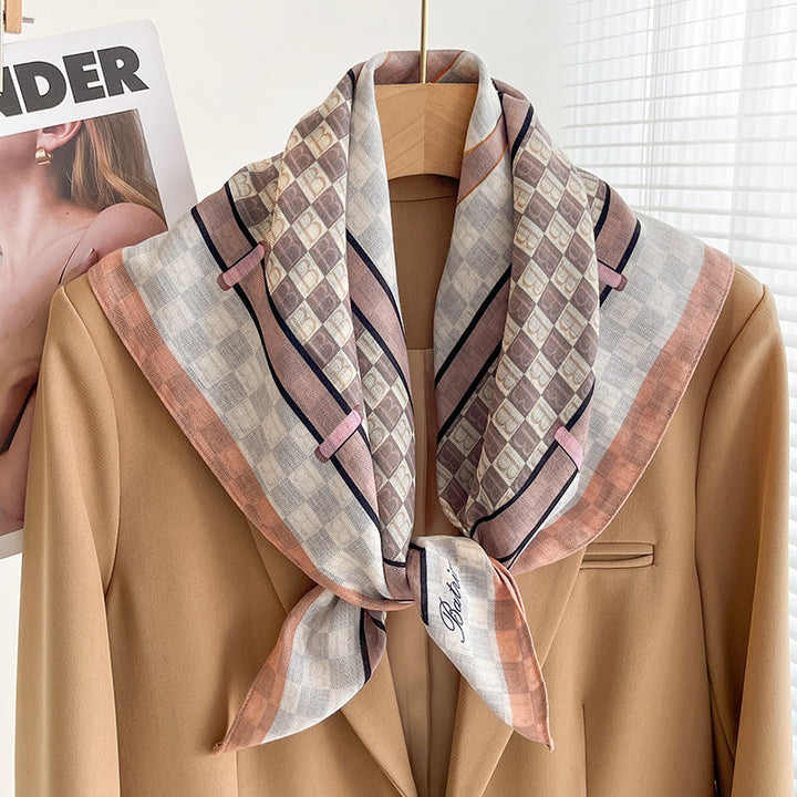 Écharpe carrée fine imprimée et multi-styles pour femme - Style n° 44 - image 43