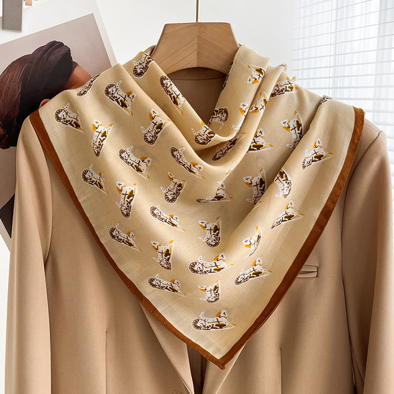 Écharpe carrée fine imprimée et multi-styles pour femme - Style n° 22 - image 21