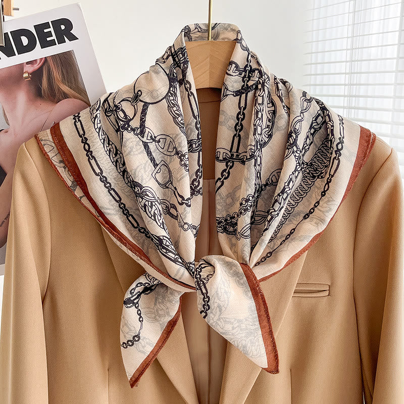 Écharpe carrée fine imprimée et multi-styles pour femme - Style n° 43 - image 42