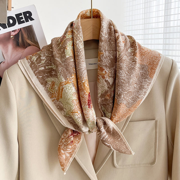 Écharpe carrée fine imprimée et multi-styles pour femme - Style n° 19 - image 18