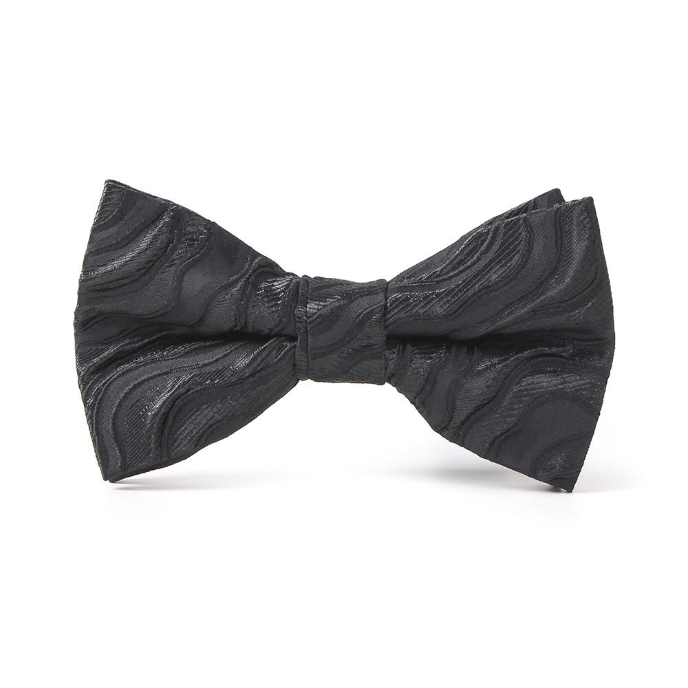Cravate, nœud papillon et pochette de costume imprimés élégants pour homme - Noeud papillon - Style n° 2 - image 2